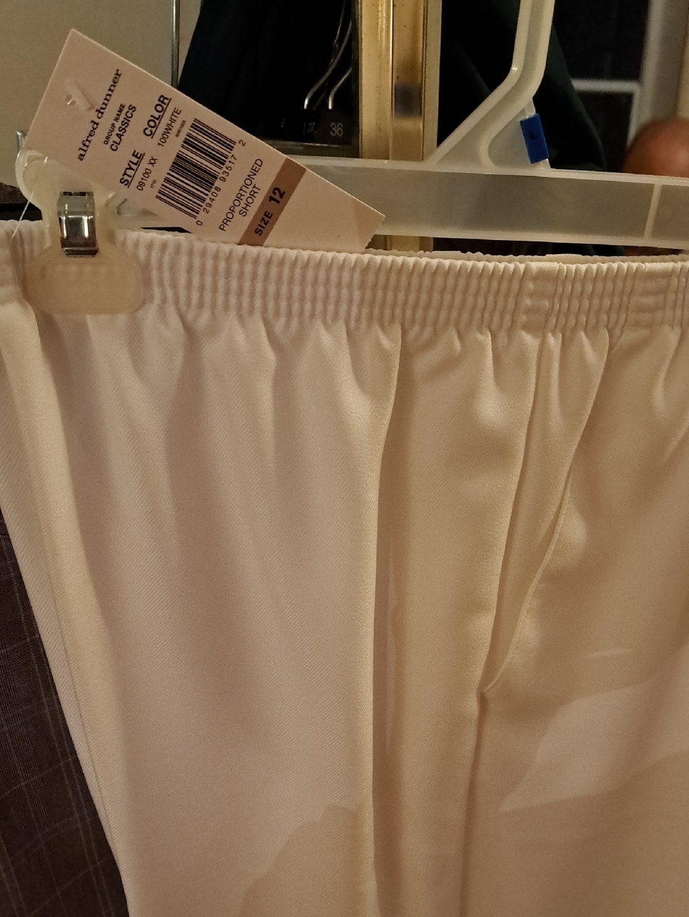 Alfred Dunner White Elastic Waist Skirt